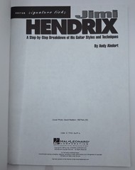 Jimi Hendrix Guitar Tab / Tablature / Signature Links With CD / Songbook VGC