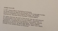 JAMES TAYLOR Songbook Vintage 1971 23 songs/141 pages