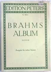 Brahms Album Band III Ausgabe fur tiefere Stimme Edition Peters #3691b