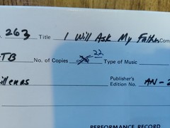 I Will Ask My Father SATB Choral Sheet Music Lot 22 Copies Fettke Lillenas AN-25