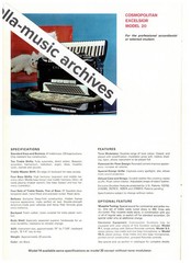 EXCELSIOR ACCORDION/ EXCELSIOLA ACCORDION 1960&rsquo;s/ 70&rsquo;s FULL COLOR CATALOG ITALY