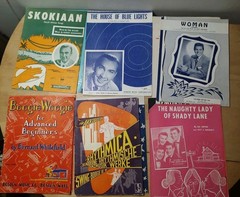 Lot of 40+ Vintage Sheet Music Pop And Boogie 1930s 1940s 1950s