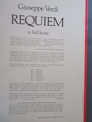 Giuseppe Verdi REQUIEM Full Scores to Verdi&rsquo;s Greatest Works