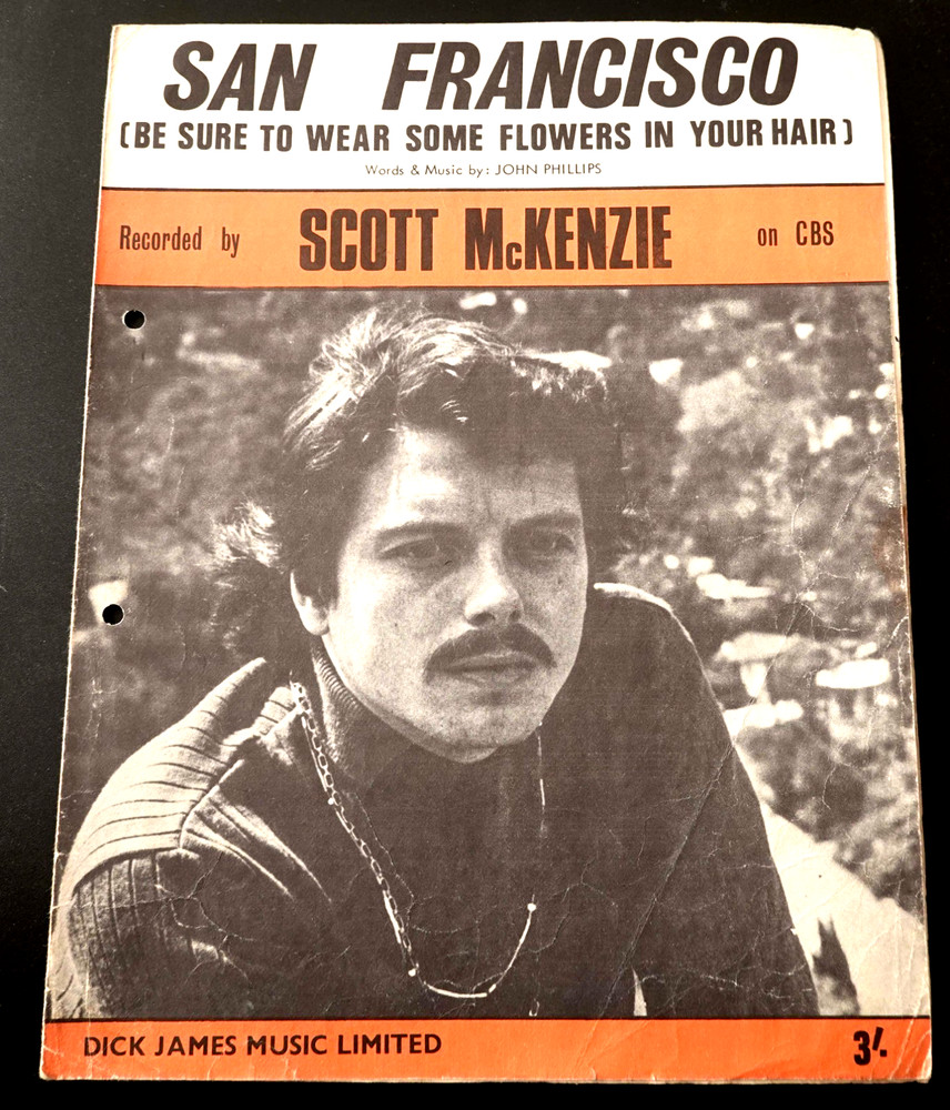 SAN FRANCISCO Original Sheet Music Recorded by Scott McKenzie (1967)