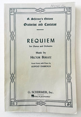 Hector Berlioz Requiem Vocal Score SATB Chorus & Piano Music Book G Schirmer