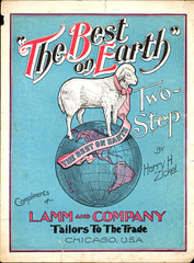 The BEST On Earth 1900 LAMM & COMPANY Chicago Tailors Adv ZICKEL Sheet Music!