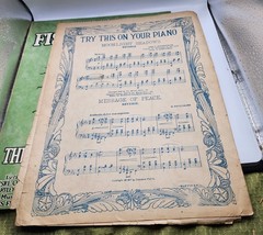 Vintage Sheet Music Assorted Lot Of 10 Used Guitar Ukulele Vocals Piano lyrics