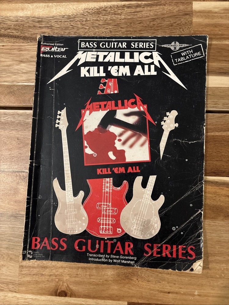 Metallica Kill &lsquo;Em All Bass Guitar Tab Book & Lyrics