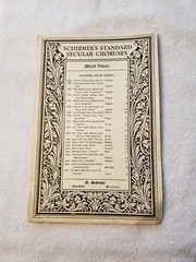 Schirmer&rsquo;s Standard Secular Choruses for Mixed Voices