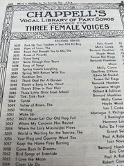 15+ Chappell&rsquo;s Vocal library of part 3 Female Voices Sheet music book – 1936