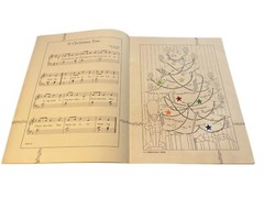 Christmas Kiddies Holiday Songs VTG Sheet Music 1937 And Coloring Book Remick