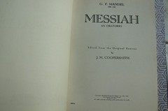 1947 MESSIAH An Oratorio,Complete book, Handel,Coopersmith, Fischer,CLEAN 248 pg