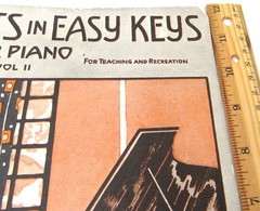 Easy Duets Easy Keys Sheet Music Booklet Vol II 1915 Piano 10 Songs US Seller