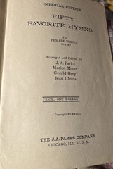 Fifty Favorite Hymns for Female Voices Vintage Song Book