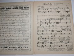 1926 Hello Aloha How Are You Hawaiian Fox Trot Sheet Music Ukulele Sailor Navy