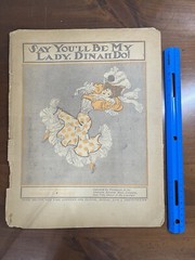 Say You’ll Be My Lady , Dinahdo Antique Sheet Music WW1 Era 1901 Large Format