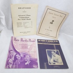 Vintage Sheet Music Lot 1930s 1940s Big Band Classical Folk Songs Piano Student