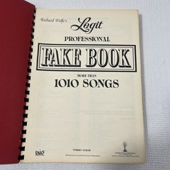 Vintage Richard Wolfe Legit Professional Fake Book 1010 Songs Songbook USA Red