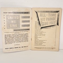 Vintage WWII Era 1943 All Time Hit Parade Song Folio Sheet Music Book 24 Songs