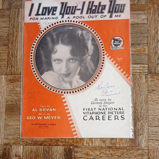 M. Witmark & Sons I Love You—I Hate You (For Making a Fool Out of Me)