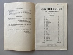 Rhythm Songs for Children Small, Words/Music by Nell Gregson, 1940 Songbook Rare
