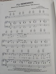 I&rsquo;ll Remember from With Honors 1978 Sheet Music Madonna Ciccone Patrick Leonard