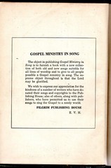 GOSPEL MINISTRY IN SONG Hymnal 1940 HC Gospel Music Songbook Pilgrim Publ XLib