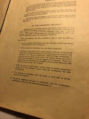 At the Console WIlliam Felton Hammond organ Registration Theodore Presser