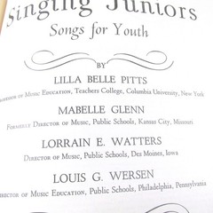 Singing Juniors Music Book 126 Songs for Youth 1953 HC Our Singing World