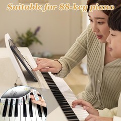 Piano Notes Guide for Beginners – 88-Key Full Size Piano Stickers, Removable Key