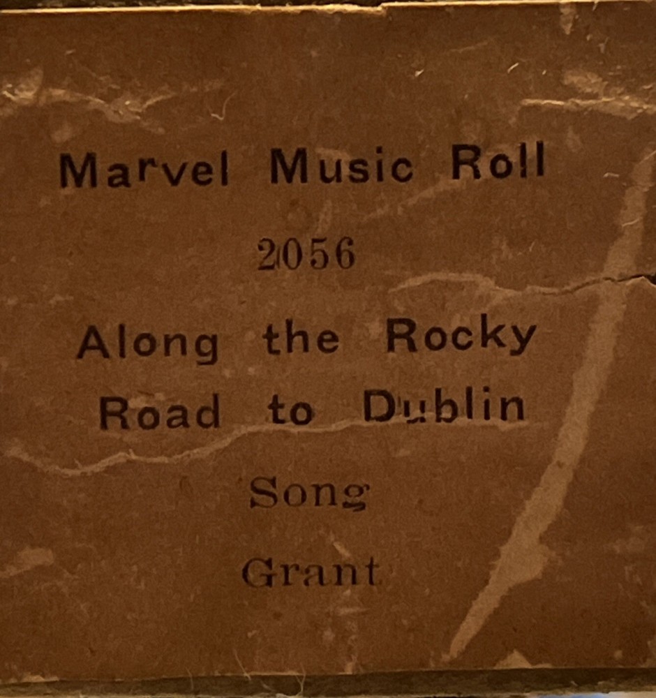 Marvel music Player piano roll #2056 Along The Rocky Road To Dublin song grant