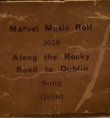 Marvel music Player piano roll #2056 Along The Rocky Road To Dublin song grant
