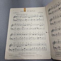 Deep Purple By Parrish & De Rose Vintage 1934 Sheet Music Robbins Music Corp