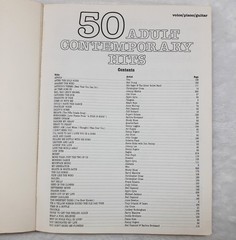 50 Adult Contemporary Hits Songbook Warner Bros Piano Voice Guitar Vintage