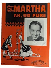 VINTAGE ANTIQUE SHEET MUSIC AH, SO PURE FROM THE OPERA MARTHA BOB CROSBY CALUMET