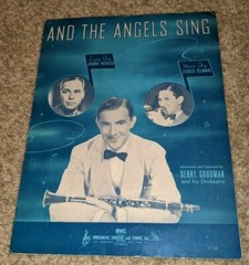 1939 AND THE ANGELS SING Sheet Music BENNY GOODMAN