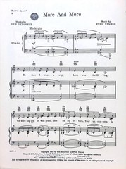 More And More Sheet Music Buttrio Square 1952 Musical Flop Fred Stamer Genovese