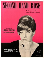 1965 « SECOND HAND ROSE » BARBRA STREISAND SHEET MUSIC