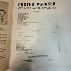 1957 PORTER WAGONER Collection of Country Music Favorites Guitar Piano Voice