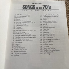 Songs Of The 70’s Piano Vocal Guitar Song Book