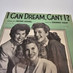 I Can Dream Can&rsquo;t I Sheet Music The Andrews Sisters 1937