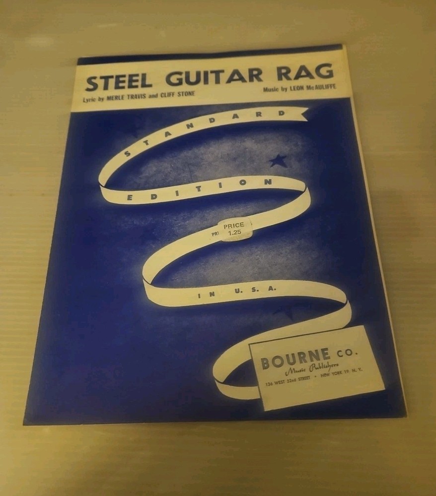 Vintage 1941 « Steel Guitar Rag » Sheet Music Standard Edition Bourne Music Co.