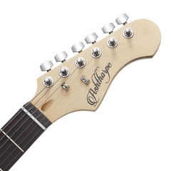 Ashthorpe 39-Inch Electric Guitar (White-White), Full-Size Guitar Kit with Pa…
