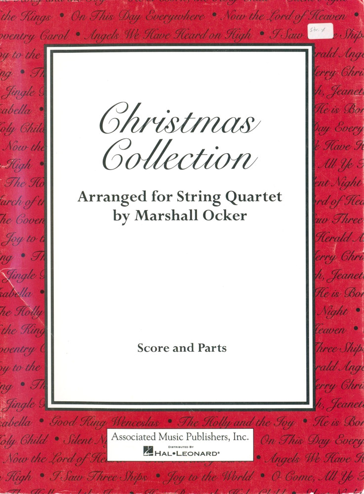 Christmas Collection String Quartet Score & Parts 1995 Marshall Ocker Sunrise