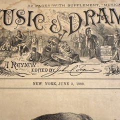 Music & Drama Vol II No. 9 New York, June 3, 1882 32 Pages – 11×16”