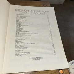 Elton John & Bernie Taupin Complete Volume 1 Songbook PVC Dick James Music Pub.