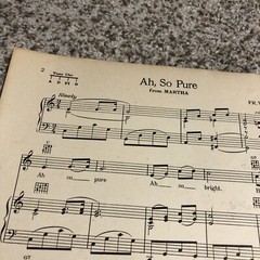 1938 Ah So Pure From Opera Martha King’s Jesters Sheet Music VTG
