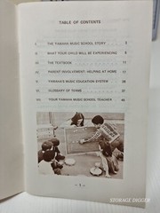 Vintage 1978 Yamaha Music School Kids Piano Learning Kit Notes Cards & Tin Case