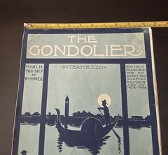 1904 THE GONDOLIER Sheet Music by W.C.Powell Collectible Good Condition
