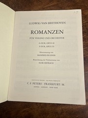 Vintage Sheet Music Piano Violin Edition Peters Beethoven Romanzen Op. 40,50￼